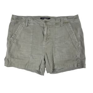 Liverpool Los Angeles Green Stretch Denim Shorts Double Button 4 Pocket 14